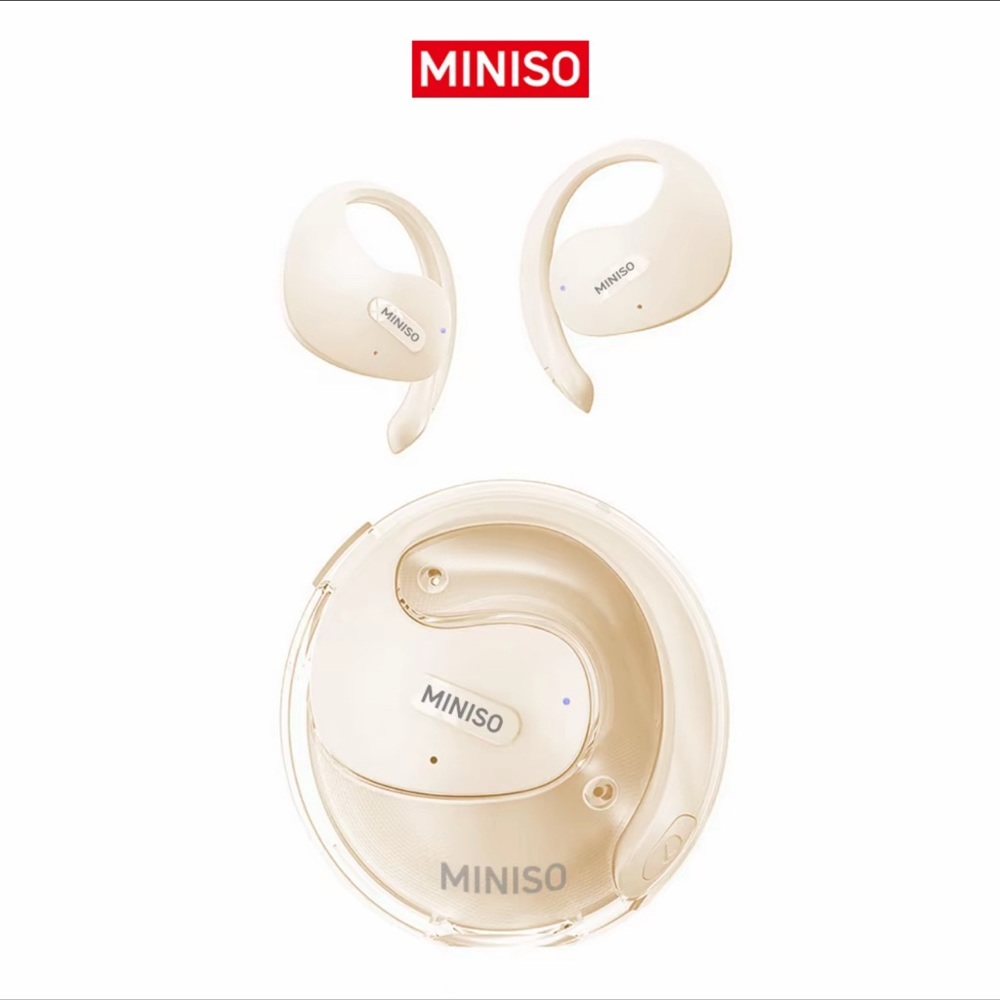 Beige Translation Earbuds Wireless Bluetooth 5.4 OWS AI Headphones - Picture 5 of 6
